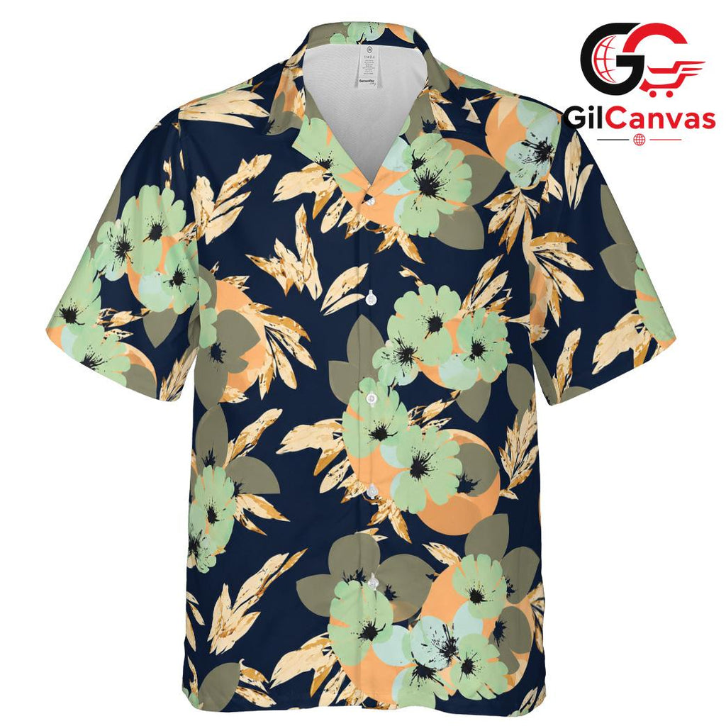 Floral Print Summer Shirt Men, Stylish Casual Top for Beachwear Vacation