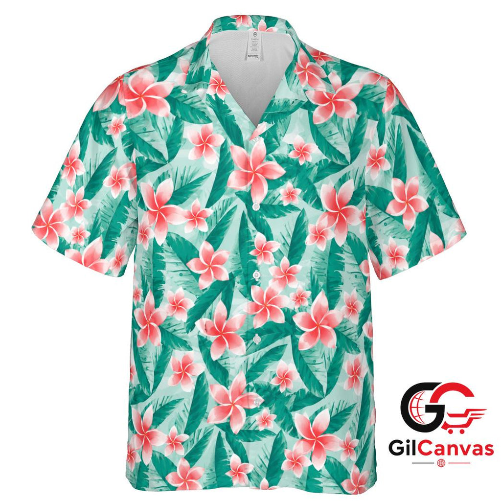 Floral Print Tee Hawaiian Shirt Summer Beachwear Women Tropical Vibes Fun