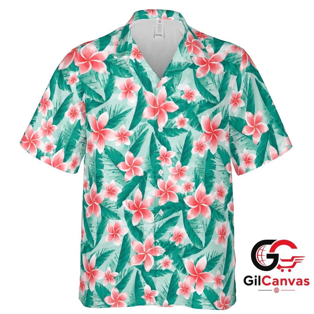Floral Print Tee Hawaiian Shirt Summer Beachwear Women Tropical Vibes Fun