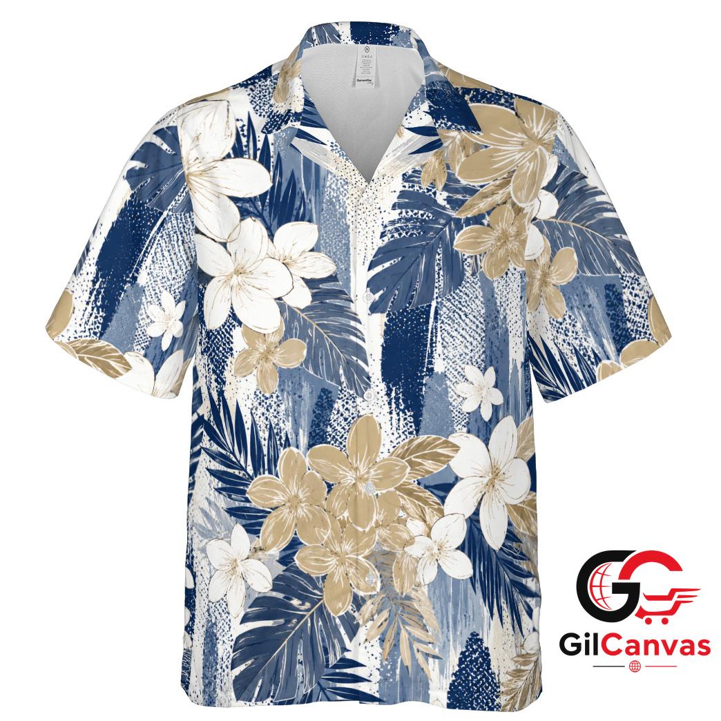 Floral Print Tee Hawaiian Shirt Summer Vibes Unisex Beachwear Tropical Vibe