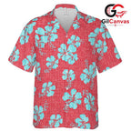 Floral Tropical Hawaiian Shirt, Unisex Beach Outfit for Summer Vacations