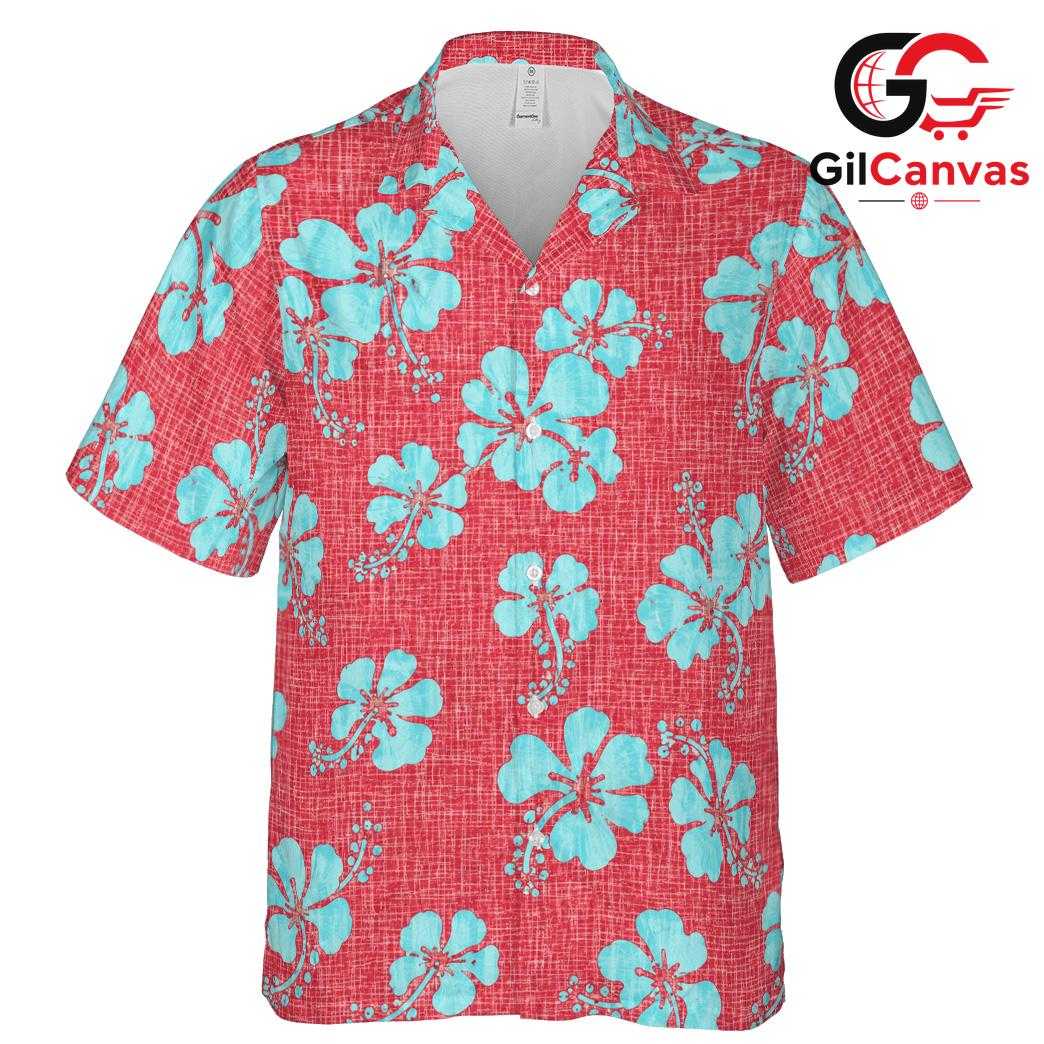 Floral Tropical Hawaiian Shirt, Unisex Beach Outfit for Summer Vacations