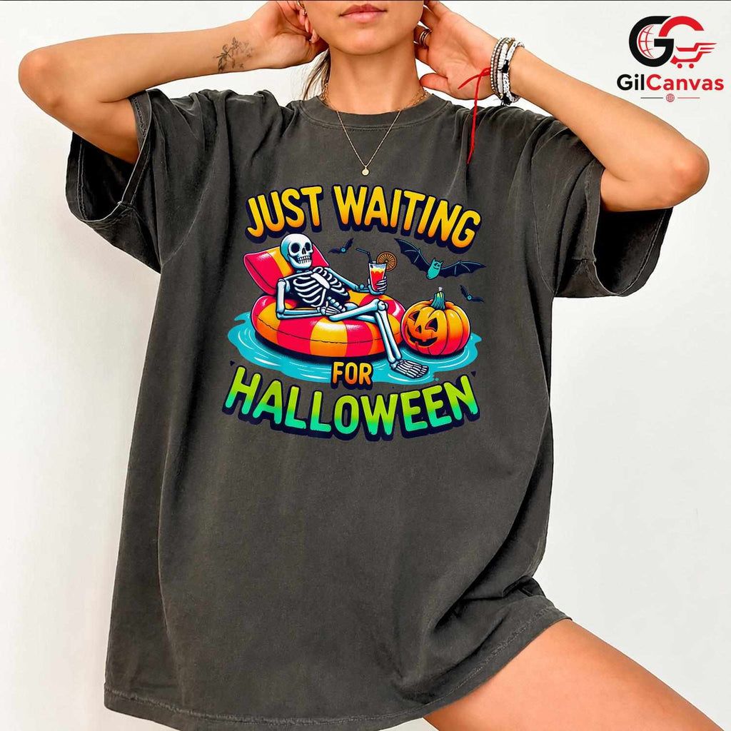 Fun Skeleton Pumpkin Tee Shirt Unisex Cute Halloween Party Gift Idea For Kids