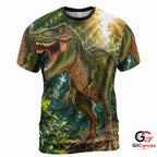 Funny T-Rex Dino 3D T-Shirt, Unisex Nature Graphic Tee Gift For Dinosaur Fans