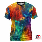 Galaxy Space 3D T-Shirt, Colorful Unisex Astronomy Tee Gift For Casual Outfits