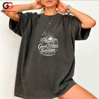 Good Vibes Sunset T-Shirt Summer Beach Trip Relaxation Unisex Graphic Tee