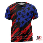 Grunge Distressed USA 3D T-Shirt, Patriotic Unisex Holiday Graphic Tee For July 4th