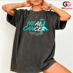 Heal Cancer Awareness Fall Tee Unisex Supporter Hope Healing Gift For All