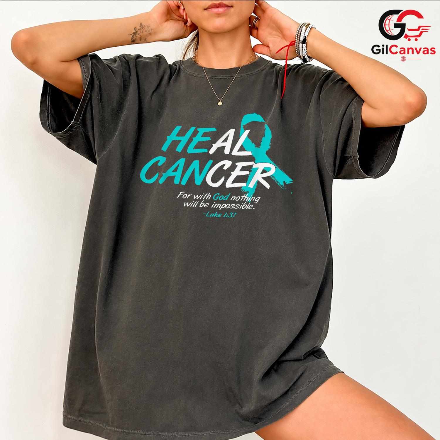 Heal Cancer Awareness Fall Tee Unisex Supporter Hope Healing Gift For All