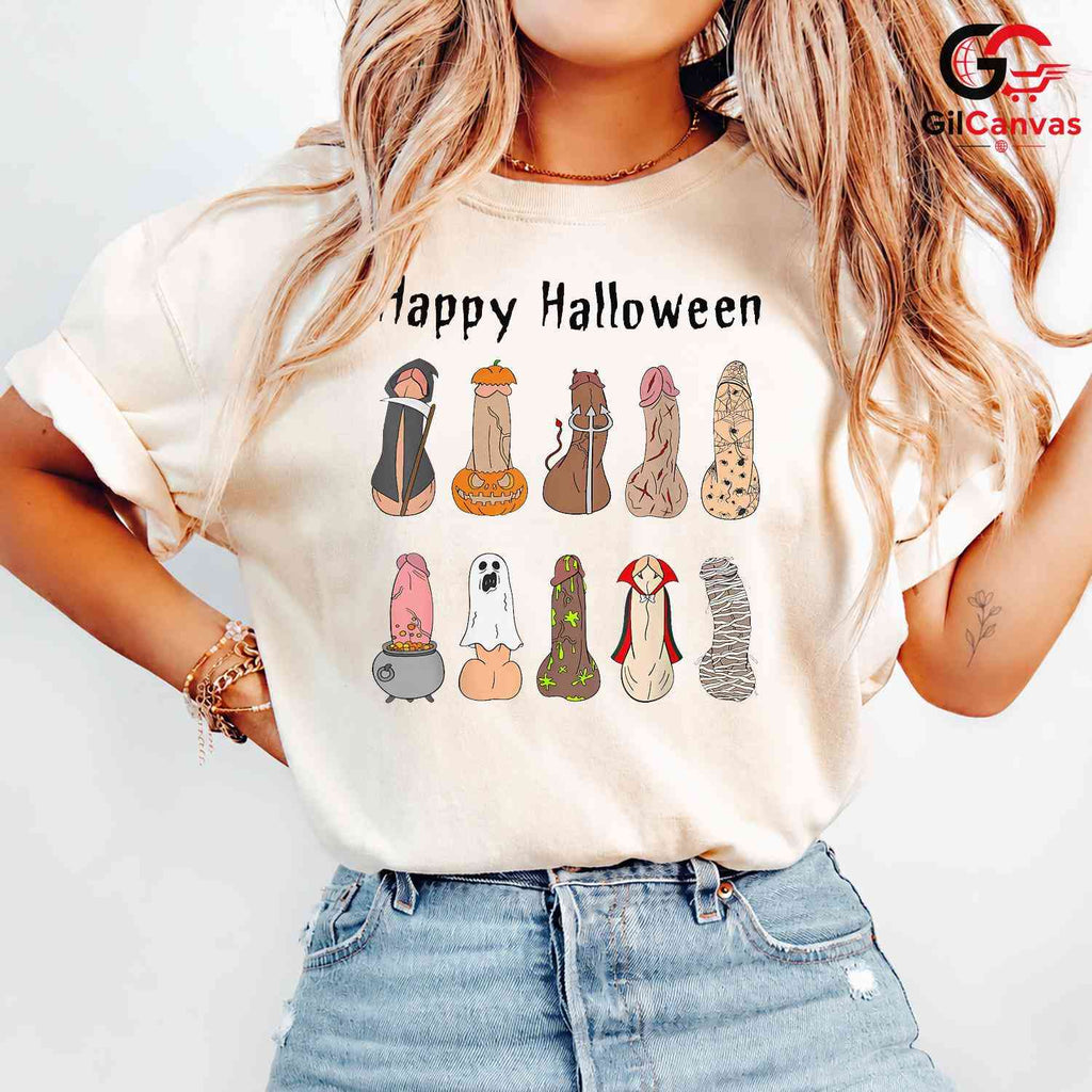 Humorous Character Halloween T-Shirt Unisex Funny Spooky Event Gift For Adults