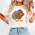 Leopard Print Turkey Fall T-Shirt Unisex Funny Thanksgiving Animal Lover Gift