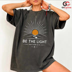 Matthew 5 14 Scripture T-Shirt Be The Light Mountain Unisex Christian Faith Tee