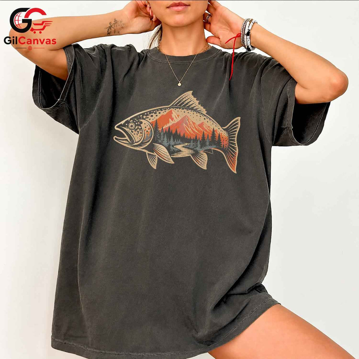 Mountain Trout Fishing Shirt Outdoor Enthusiast Perfect Gear Unisex Apparel