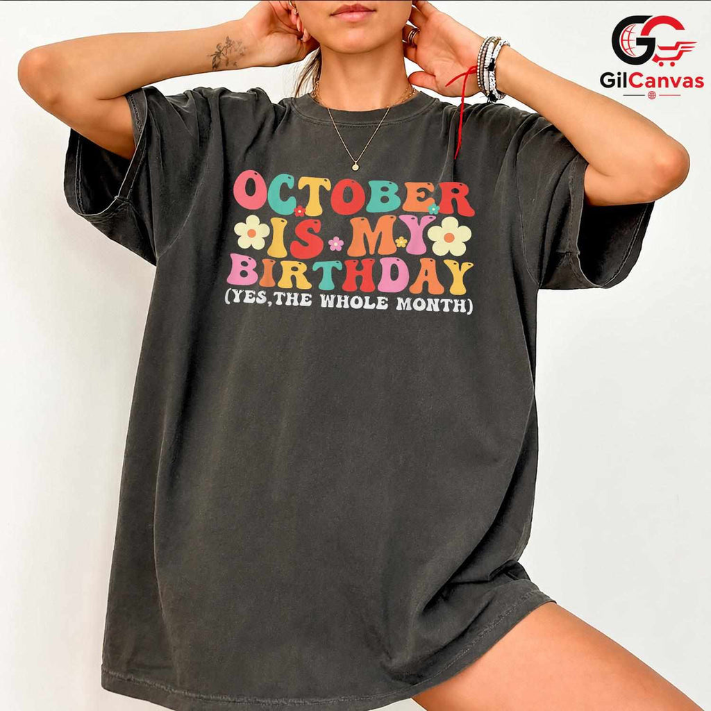 October Birthday Kids T-Shirt Unisex Cute Fun Celebration Gift Idea For Youth