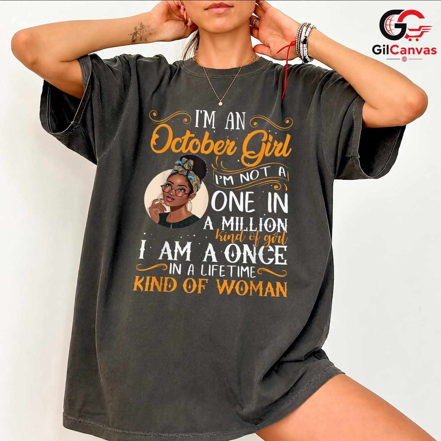 October Girl Event Tee Shirt Unisex Celebration Birthday Gift Idea For Women