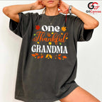 One Thankful Grandma Fall T-Shirt Unisex Autumn Leaves Thanksgiving Gift
