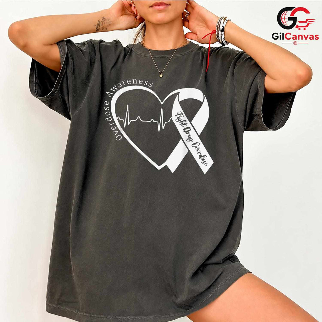 Overdose Recovery Tee Shirt Unisex Awareness Event Supporter Gift Adults