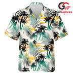 Palm Tree Tropical Shirt Men, Fun Casual Style Summer Beach Party Events