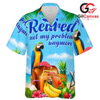 Parrot Design Hawaiian Shirt, Best Tropical Fun for Men Beach Vacations