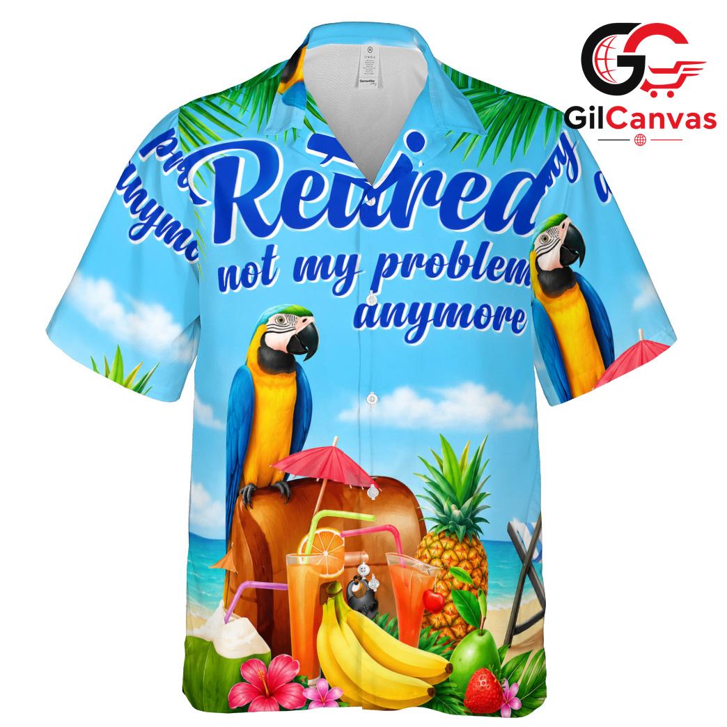 Parrot Design Hawaiian Shirt, Best Tropical Fun for Men Beach Vacations