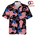 Patriotic USA Hawaiian Tee Unisex, Perfect Summer Fun For Independence Day
