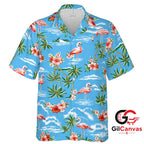 Pink Flamingo Hawaiian Shirt Unisex Tropical Getaway Summer Beachwear Vibes