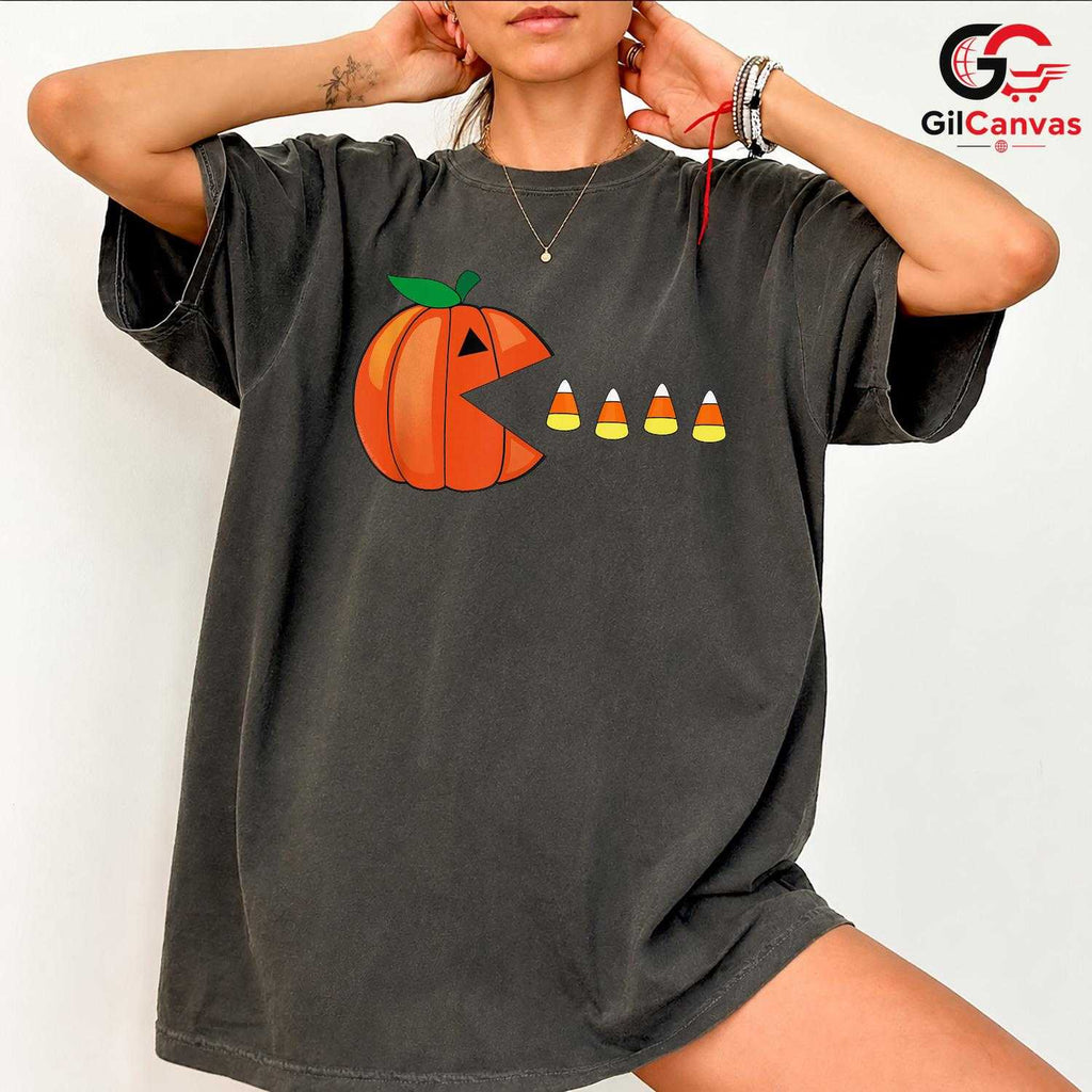 Pumpkin Candy Halloween T-Shirt Unisex Fun Spooky Gift Idea For Kids And Teens