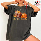 Pumpkin Football Fall T-Shirt Unisex Thanksgiving Sports Holiday Gift All Ages
