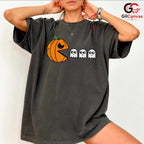 Pumpkin Ghosts Fall Tee Shirt Unisex Spooky Halloween Celebration Gift For Kids
