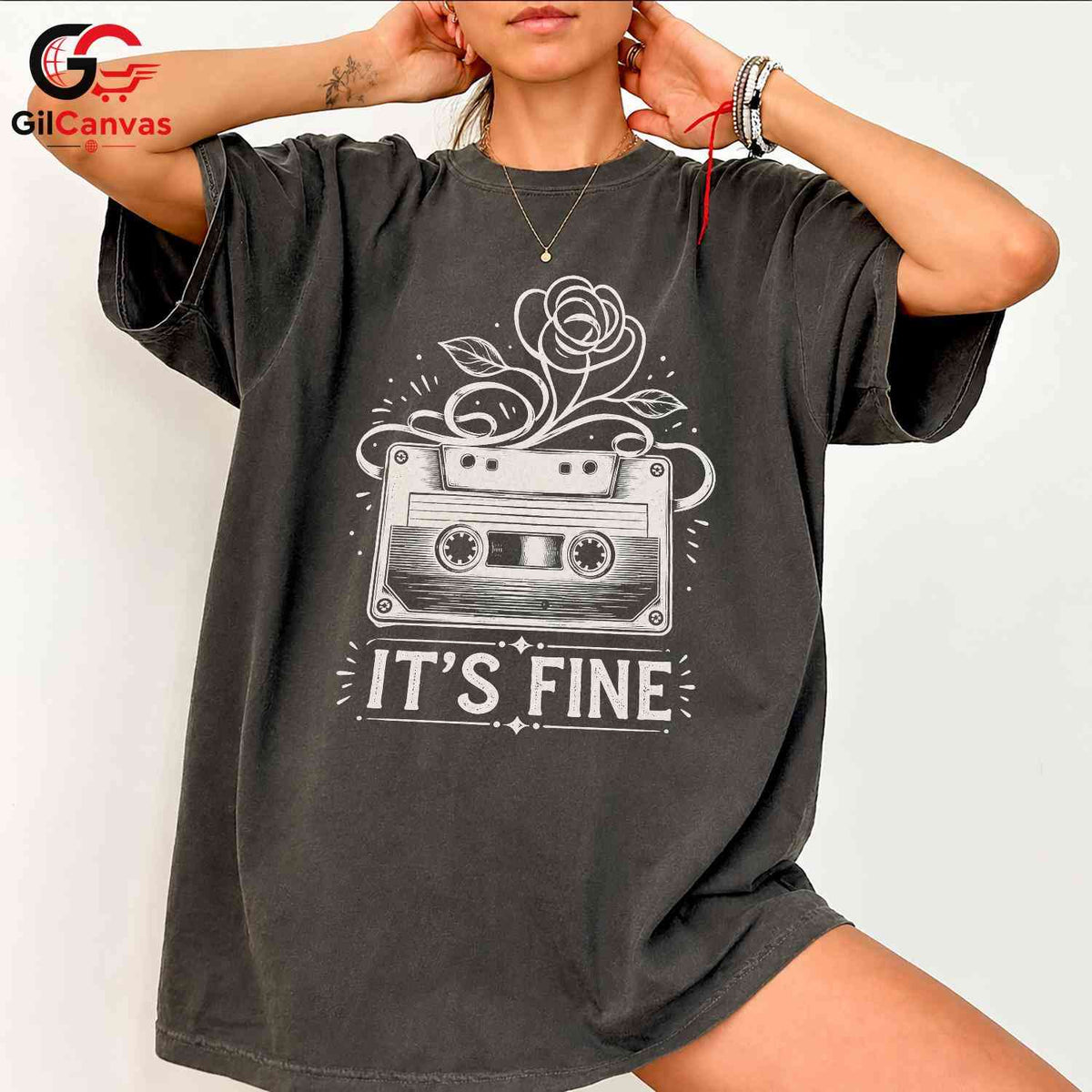 Retro Cassette Music T-Shirt Men Women Casual Vintage Design Fun Gift Apparel