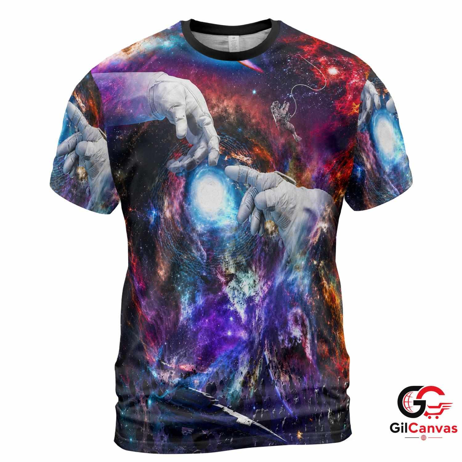 Sci-Fi Cosmic Art 3D T-Shirt, Unique Unisex Space Graphic Tee For Enthusiasts