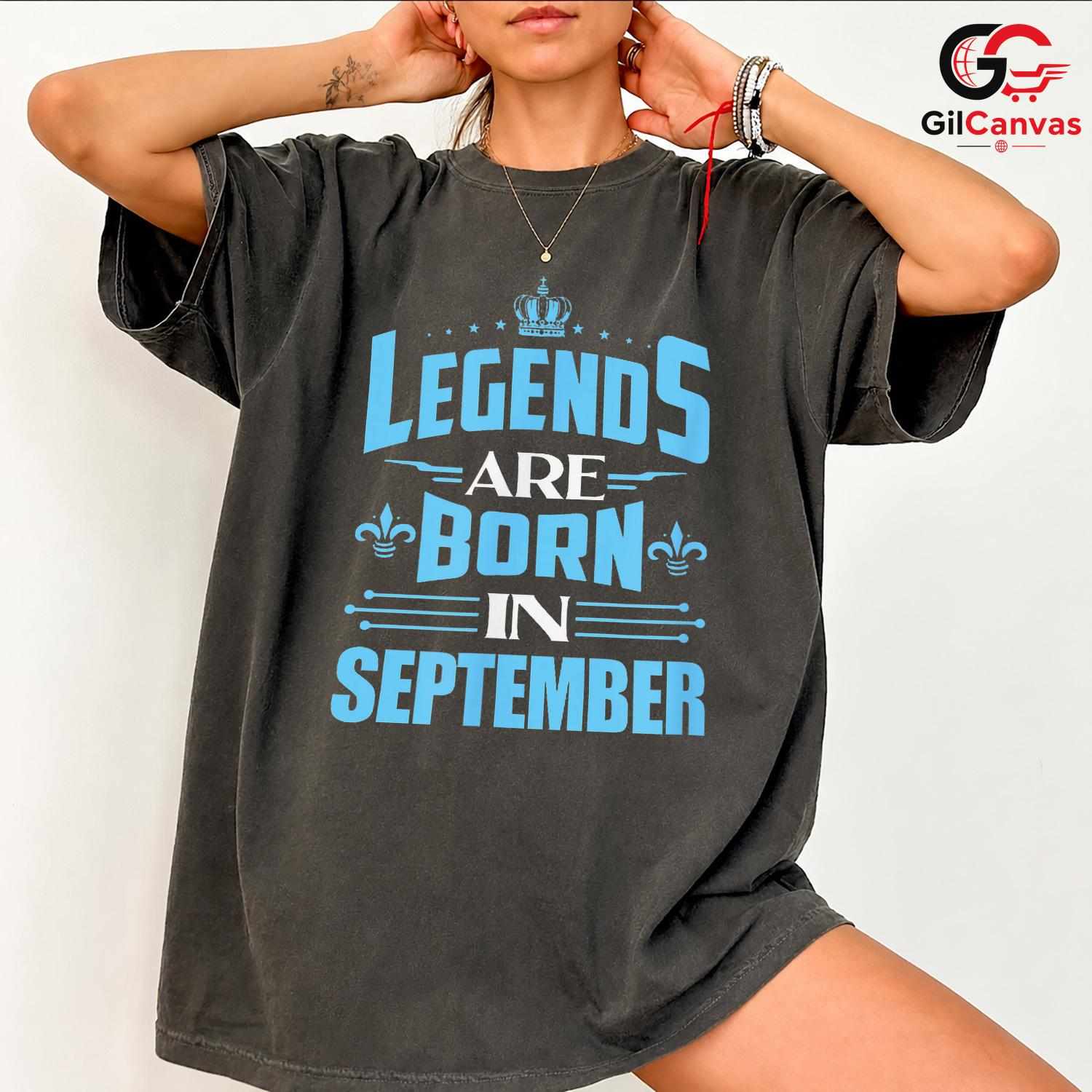 September Birthday Legend T-Shirt Unisex Cool Celebration Gift For Men Women