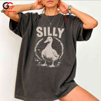 Silly Duck Quote T-Shirt Funny Humor Gift For Kids Unisex Fun Graphic Shirt