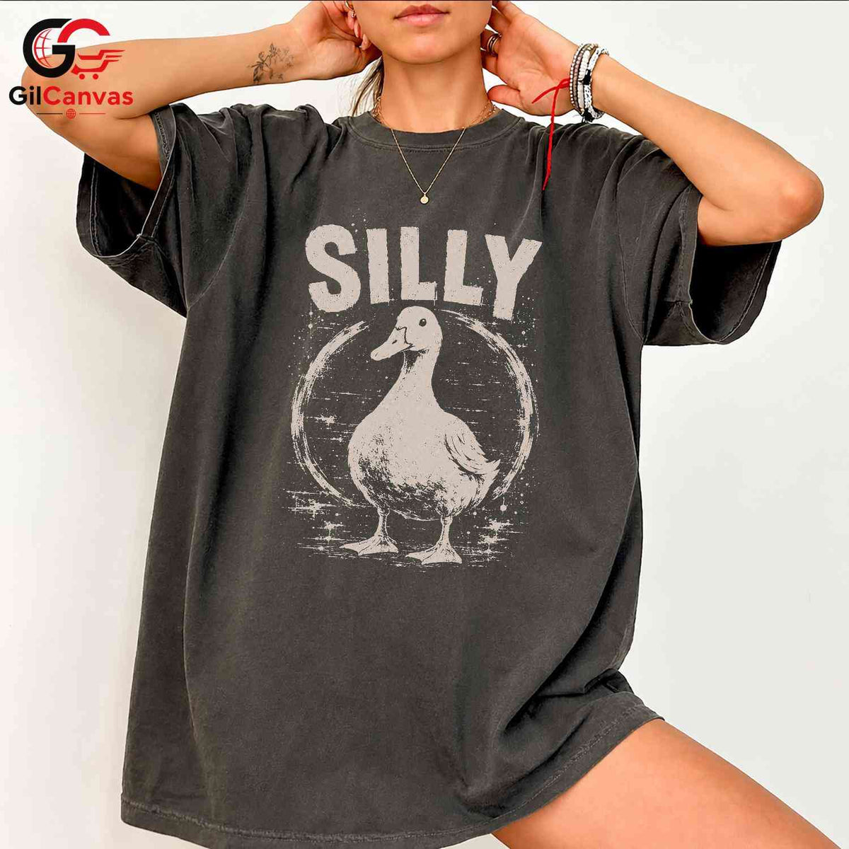 Silly Duck Quote T-Shirt Funny Humor Gift For Kids Unisex Fun Graphic Shirt
