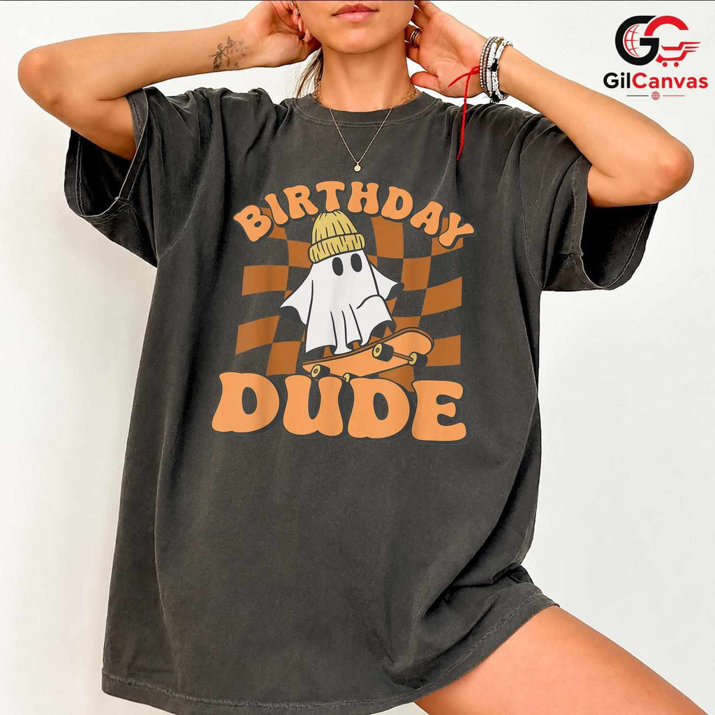 Skateboard Ghost Dude Tee Shirt Unisex Fun Birthday Gift Idea For Kids Teens
