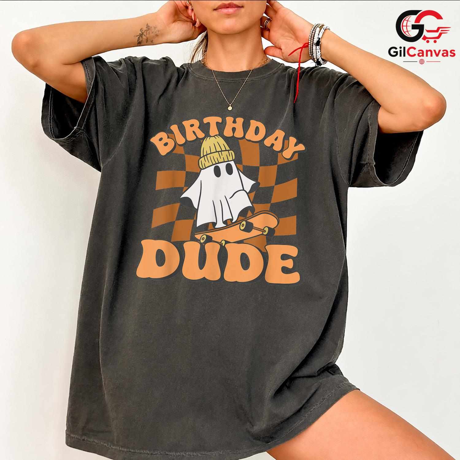 Skateboard Ghost Dude Tee Shirt Unisex Fun Birthday Gift Idea For Kids Teens