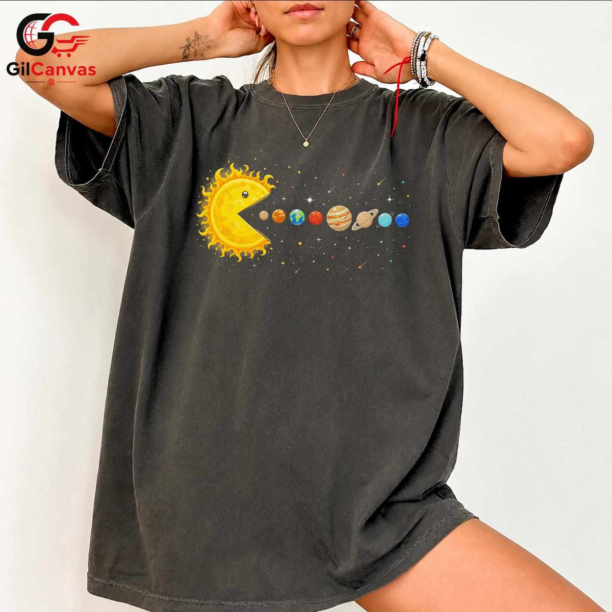 Space Galaxy Planet T-Shirt Sun And Planets Fun Themed Idea Men Women Gift