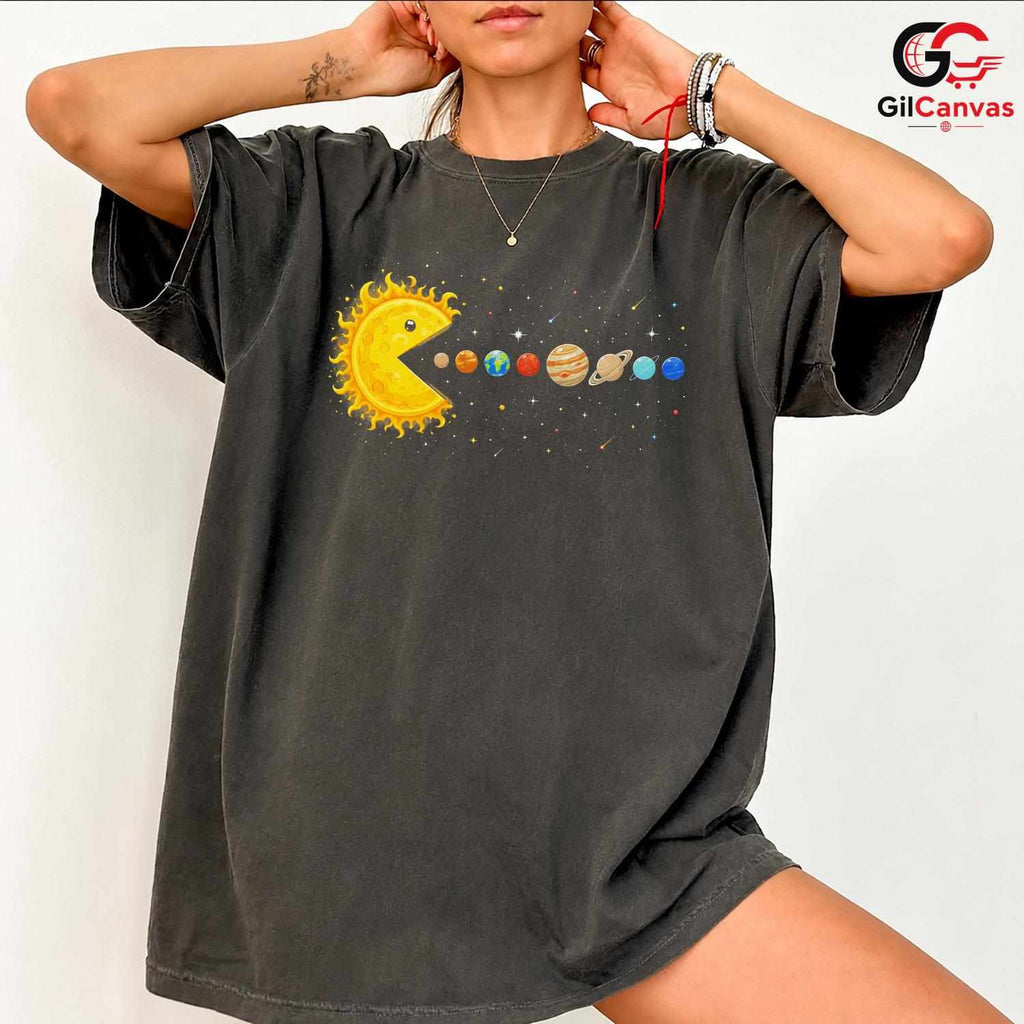 Space Galaxy Planet T-Shirt Sun And Planets Fun Themed Idea Men Women Gift