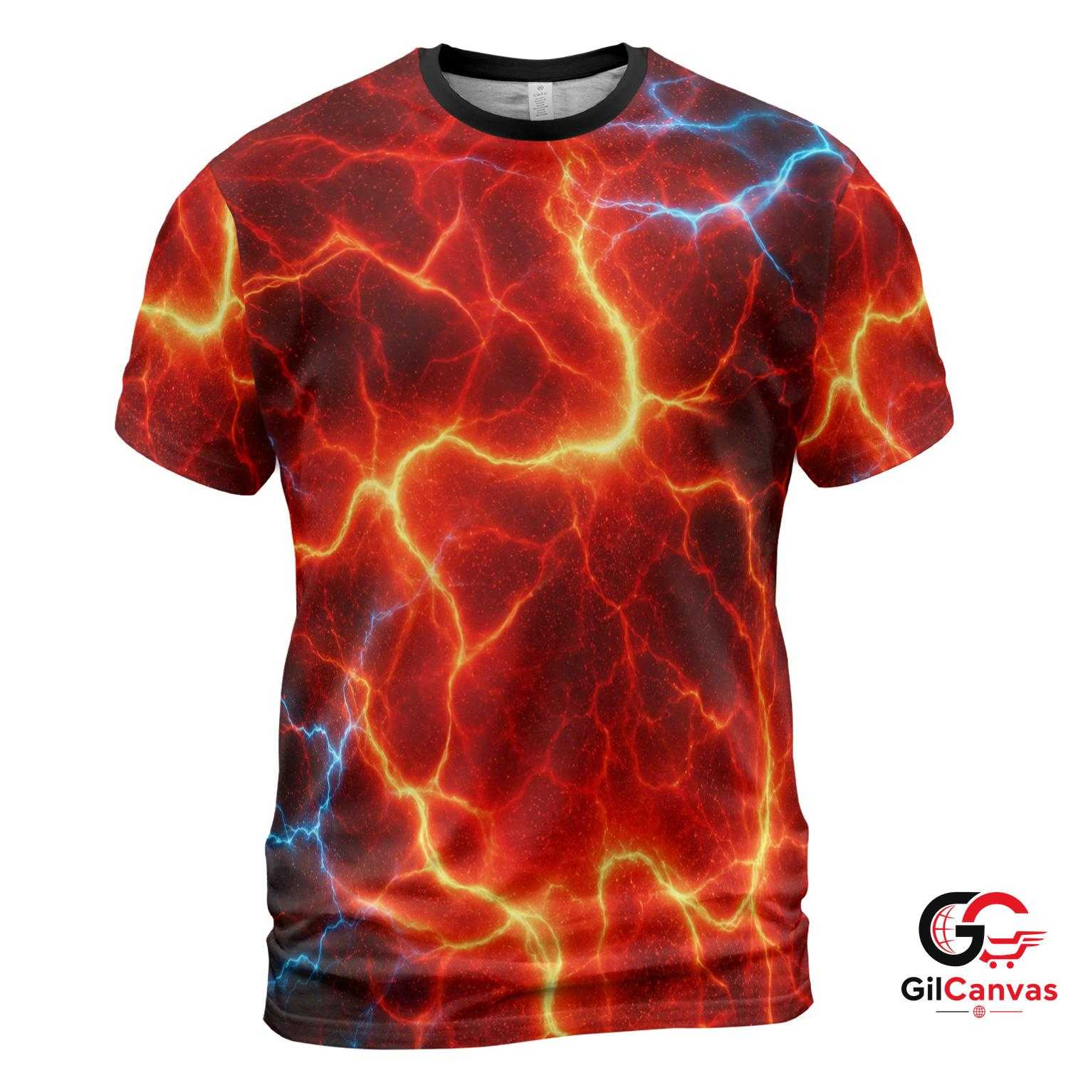 Spooky Electric 3D T-Shirt, Cool Unisex Halloween Graphic Tee Gift For Party Events