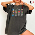 Spooky Summer Skeletons Tee Shirt Unisex Funny Tropical Beach Vacation Gift