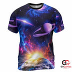 Stunning Space 3D T-Shirt, Unisex Galaxy Graphic Tee Gift For Astronomy Lovers