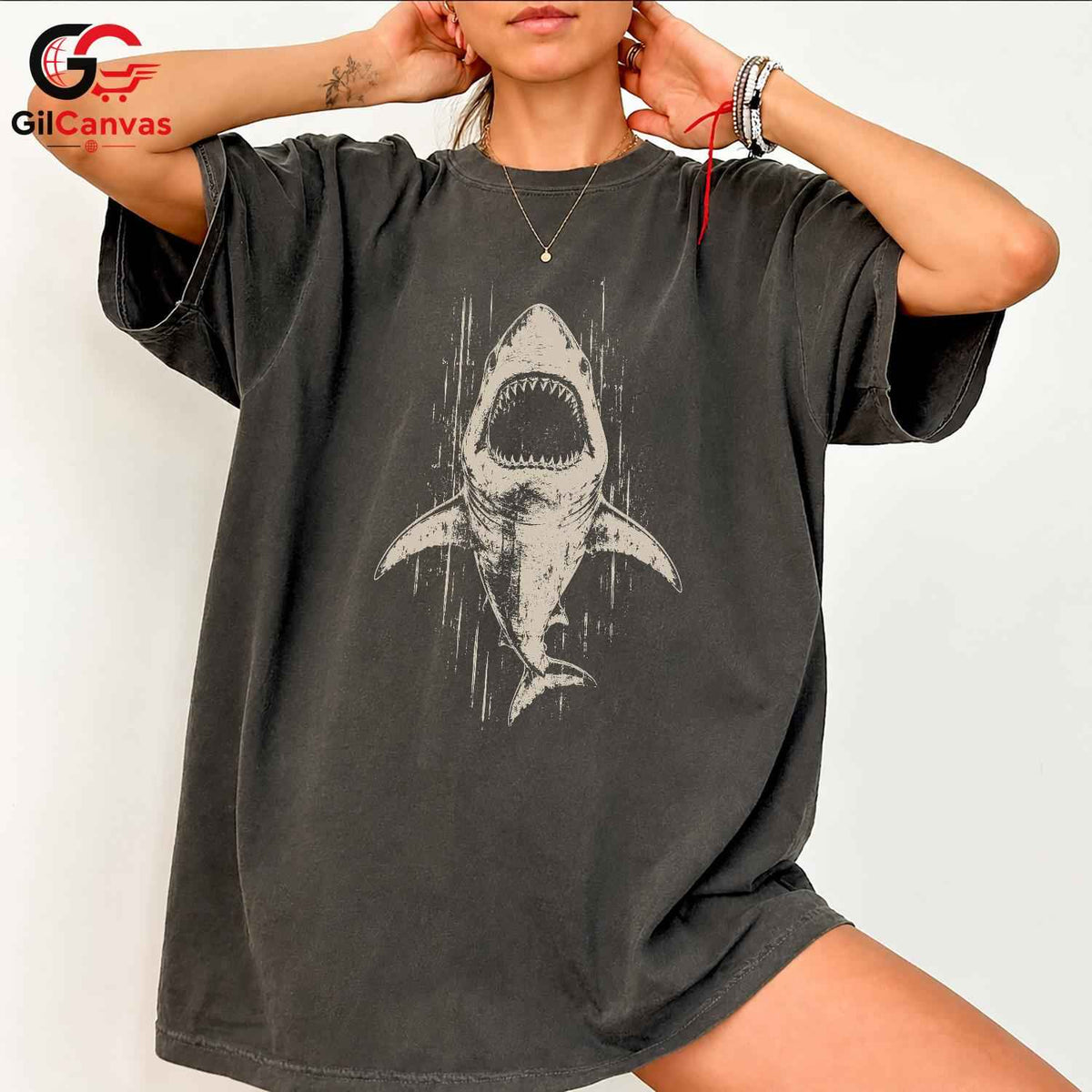 Summer Shark Beach T-Shirt Ocean Lover Adventure Apparel Unisex Graphic Tee