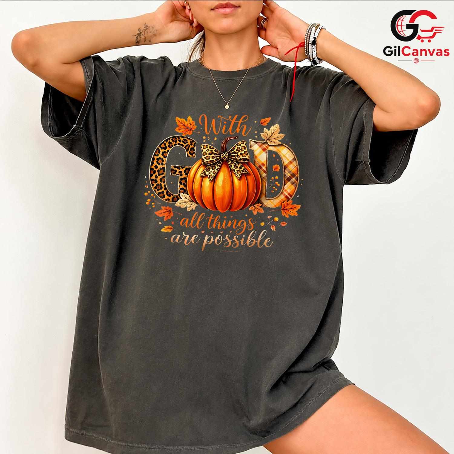 Thanksgiving Pumpkin Leaf Tee Unisex Family Gathering Holiday Gift For All
