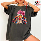 Thanksgiving Turkey Bow Shirt Unisex Colorful Fall Gift For Kids And Youth
