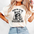 Thinking Raccoon T-Shirt Funny Animal Lover Casual Wear Graphic Unisex Tee