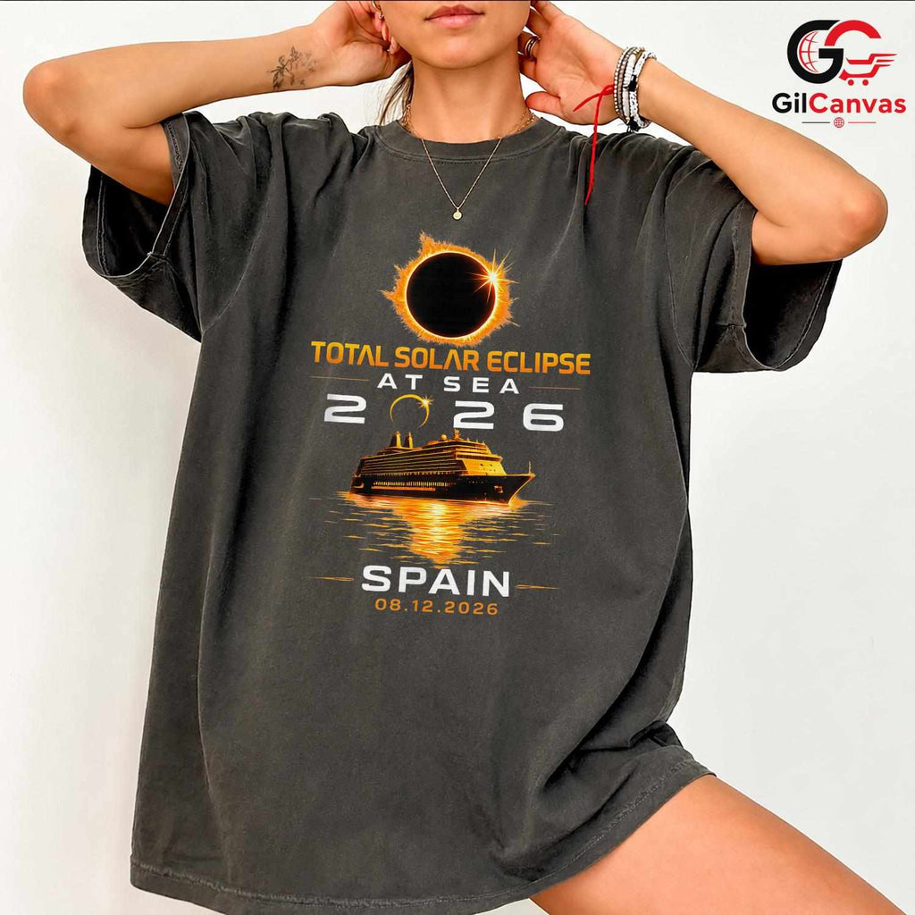 Total Solar Eclipse T-Shirt Unisex Spain 2026 Event Gift Astronomy Lovers