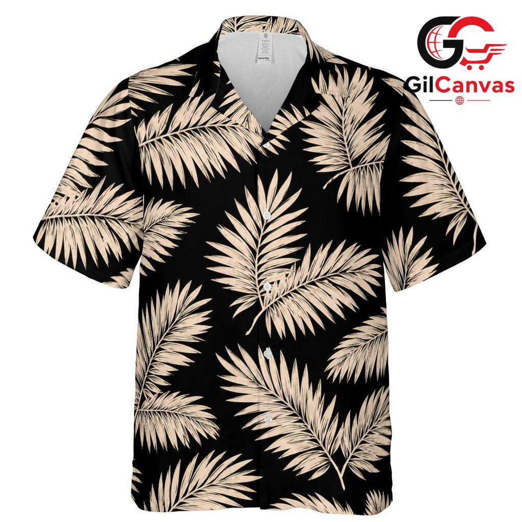 Trendy Tropical Palm Leaf Shirt, Premium Unisex Beachwear Summer Vacations