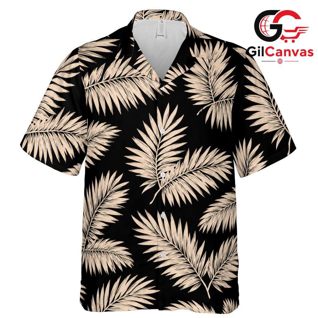 Trendy Tropical Palm Leaf Shirt, Premium Unisex Beachwear Summer Vacations