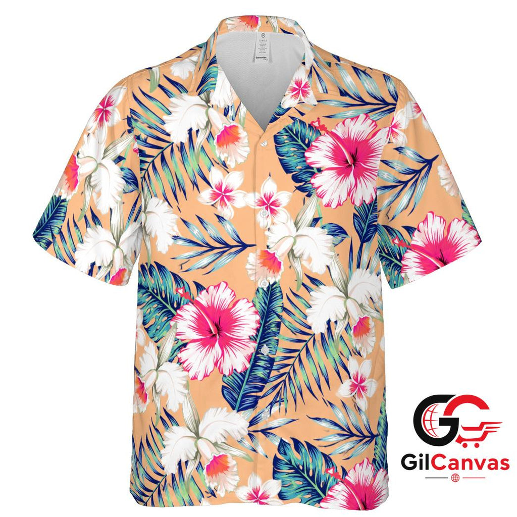 Tropical Floral Hawaiian Shirt For Summer Events Unisex Beach Wear Styles
