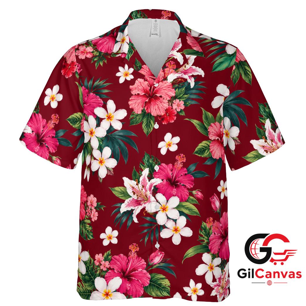 Tropical Floral Hawaiian Shirt Perfect For Men Beach Vacations Summer Style